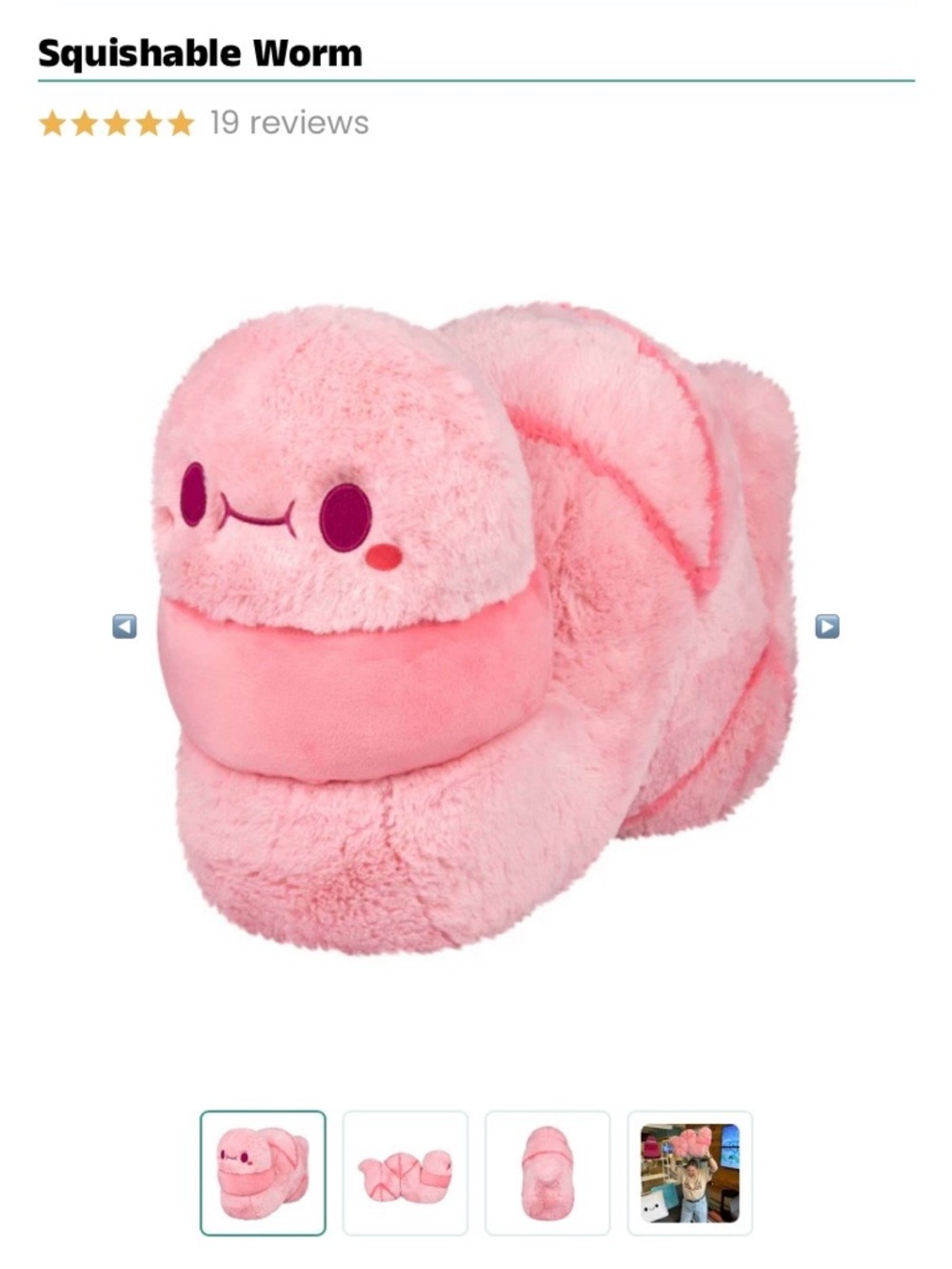 NWT Squishable Worm 🪱 - Picture 6 of 7